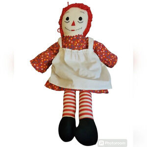 Vintage Homemade Raggedy Ann doll Handmade Condition 25" Annabelle Like Horror
